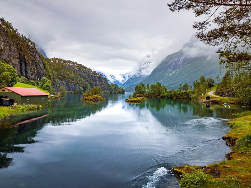 lovatnet lake Beautiful Nature Norway.